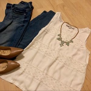 Ann Taylor LOFT White Tank